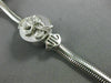 ANTIQUE .15CT OLD MINE DIAMOND 14KT WHITE GOLD 3D FLOWER WATCH BRACELET #2059