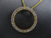 LARGE .51CT DIAMOND 18KT WHITE GOLD CLASSIC CIRCLE OF LIFE LOVE FLOATING PENDANT