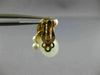 ESTATE AAA JADE & SOUTH SEA PEARL 14KT YELLOW GOLD FLOWER LEAF CLIP ON EARRINGS