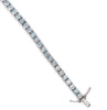 ESTATE LARGE 6.67CT AAA AQUAMARINE 14KT WHITE GOLD CLASSIC ROUND TENNIS BRACELET