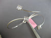 LARGE .60CT DIAMOND 18KT WHITE GOLD 3D ROUND & BAGUETTE FLEXIBLE BANGLE BRACELET