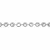 4.07CT DIAMOND 18KT WHITE GOLD ROUND & BAGUETTE OVAL BY THE YARD TENNIS BRACELET