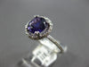 ESTATE 2.22CT DIAMOND & AAA AMETHYST 14KT WHITE GOLD ROUND HALO ENGAGEMENT RING