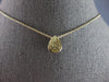 ESTATE .17CT DIAMOND 14KT YELLOW GOLD ROUND & BAGUETTE CLUSTER TEAR DROP PENDANT