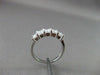 ESTATE WIDE 1.04CT DIAMOND 14K WHITE GOLD 5 STONE PRINCESS ANNIVERSARY RING 1625