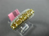 ESTATE 2.83CT WHITE & FANCY YELLOW DIAMOND 18K TWO TONE WEDDING ANNIVERSARY RING