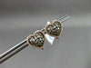 ESTATE 1.03CT FANCY DIAMOND FLOATING HEART 14K ROSE & BLACK GOLD CLIPON EARRINGS