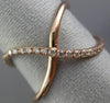 ESTATE WIDE .25CT ROUND DIAMOND 14KT ROSE GOLD 3D INFINITY X LOVE FUN RING