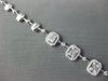 WIDE 6.37CT DIAMOND 18KT WHITE GOLD 3D ROUND & BAGUETTE LARIAT TENNIS NECKLACE