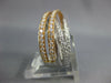 WIDE 1.0CT DIAMOND 18KT WHITE & ROSE GOLD MULTI ROW CRISS CROSS ANNIVERSARY RING