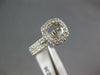 1.06CT DIAMOND 14KT WHITE GOLD ROUND HALO SEMI MOUNT ENGAGEMENT WEDDING RING SET