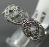 ESTATE .55CT DIAMOND 14K WHITE GOLD 3D FLOWER FILIGREE ETERNITY ANNIVERSARY RING