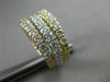 ESTATE LARGE 1.95CT DIAMOND 14KT WHITE YELLOW & ROSE GOLD 3D SEMI ETERNITY RING