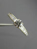 LARGE 1.25CT ROUND & BAGUETTE DIAMOND 18KT WHITE GOLD 3D CLASSIC ENGAGEMENT RING