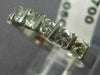 ESTATE 1.05CT DIAMOND 14KT WHITE GOLD 3D 7 STONE CHANNEL ANNIVERSARY RING #22469