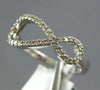 ESTATE .23CT DIAMOND 14KT WHITE GOLD 3D INFINITY FUN LOVE RING