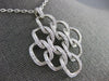 ESTATE LARGE 1.02CT DIAMOND 18KT WHITE GOLD MULTI LINK LOVE KNOT FLOWER PENDANT