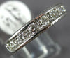 ESTATE .52CT DIAMOND 14K WHITE GOLD ROUND CHANNEL PAVE FILIGREE ANNIVERSARY RING