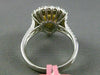 LARGE GIA 4.25CT WHITE & FANCY YELLOW DIAMOND 18KT TWO TONE GOLD ENGAGEMENT RING