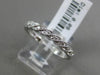 ESTATE .09CT DIAMOND 14KT WHITE GOLD FILIGREE ROPE WEDDING ANNIVERSARY RING 2mm