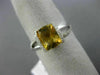 ESTATE 2.17CT DIAMOND & AAA EXTRA FACET CITRINE 14KT WHITE GOLD TENSION FUN RING