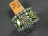 ESTATE LARGE 3.37CT WHITE & FANCY YELLOW DIAMOND 18KT TWO TONE GOLD 3D RING