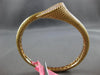 EXTRA LARGE 2.09CT WHITE & PINK DIAMOND 18KT ROSE GOLD FILIGREE BANGLE BRACELET