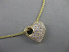 ESTATE MODERN ETOILE DIAMOND 14K WHITE YELLOW GOLD PUFF HEART PENDANT #17199