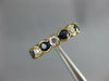 .70CT DIAMOND & AAA SAPPHIRE 14K YELLOW GOLD 7 STONE SEMI BEZEL ANNIVERSARY RING