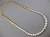 ESTATE 2.0CT DIAMOND 18K 2 TONE GOLD 3D CLASSIC SEMI BEZEL RIVIERA LOVE NECKLACE