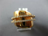 ESTATE LARGE .32CT DIAMOND 18KT ROSE GOLD 3D DOUBLE ROW FUN RING