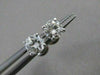 ESTATE .85CTW DIAMOND 5MM STUD 14KT WHITE GOLD SCREWBACK EARRINGS FG VSSI #21269