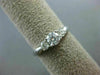 ESTATE .62CT DIAMOND 14K WHITE GOLD FILIGREE PAST PRESENT FUTURE ENGAGEMENT RING