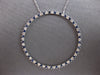 LARGE 1.11CT DIAMOND & AAA SAPPHIRE 14KT WHITE GOLD CIRCLE OF LIFE FUN NECKLACE
