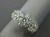 ESTATE WIDE 1.19CT DIAMOND 18KT WHITE GOLD 3D 3 FLOWER PAST PRESENT FURURE RING