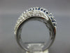 EXTRA LARGE 2.01CT DIAMOND & AAA SAPPHIRE 14KT WHITE GOLD PAVE ANNIVERSARY RING