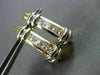 ESTATE .85CT DIAMOND 14K W &Y GOLD PRINCESS UMBRELLA HANGING EARRINGS 22mm #5415