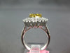 GIA 6.61CT WHITE & CANARY DIAMOND 18KT 2 TONE GOLD 3D PEAR SHAPE ENGAGEMENT RING
