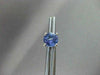 ESTATE 1.70CT AAA TANZANITE 14KT WHITE GOLD ROUND STUD EARRINGS BEAUTIFUL #22315