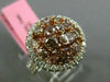 ESTATE LARGE 2.91CT MULTI COLOR DIAMOND 18KT 2 TONE GOLD MULTI SHAPE ROUND RING