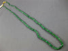 ESTATE LONG 22.02CT AAA EMERALD GOLD FILLED 3D CLASSIC MULTI BEADED FUN NECKLACE