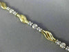 ESTATE .55CT DIAMOND 14KT WHITE YELLOW GOLD 3D CLASSIC BEZEL BRACELET #21829