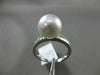 ESTATE .14CT DIAMOND 14KT WHITE GOLD AAA SOUTH SEA PEARL 3D PAVE SOLITAIRE RING