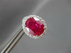 LARGE 8.69CT DIAMOND & AAA RUBY 18KT WHITE GOLD 3D OVAL & ROUND CLIP ON EARRINGS