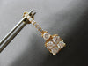 ESTATE LARGE 2.12CT DIAMOND 18KT ROSE GOLD CLUSTER SQUARE FUN HANGING EARRINGS