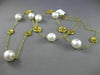 ESTATE LARGE & LONG 14KT YELLOW GOLD SOUTH SEA PEARL BY THE YARD CIRCLE NECKLACE