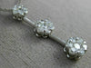 ESTATE 1.27CT DIAMOND 14KT WHITE GOLD FLOWER PAST PRESENT FUTURE PENDANT #19674
