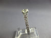 ESTATE 1.11CT DIAMOND 18K WHITE GOLD 3D ROUND GRADUATING 4 PRONG ENGAGEMENT RING