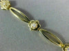 ANTIQUE .30CT ROUND DIAMOND 14K YELLOW GOLD CLASSIC DAISY FLOWER BRACELET #10577