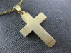 ESTATE .52CT DIAMOND 14KT TWO TONE GOLD 3D CLASSIC DOUBLE PLATED CROSS PENDANT